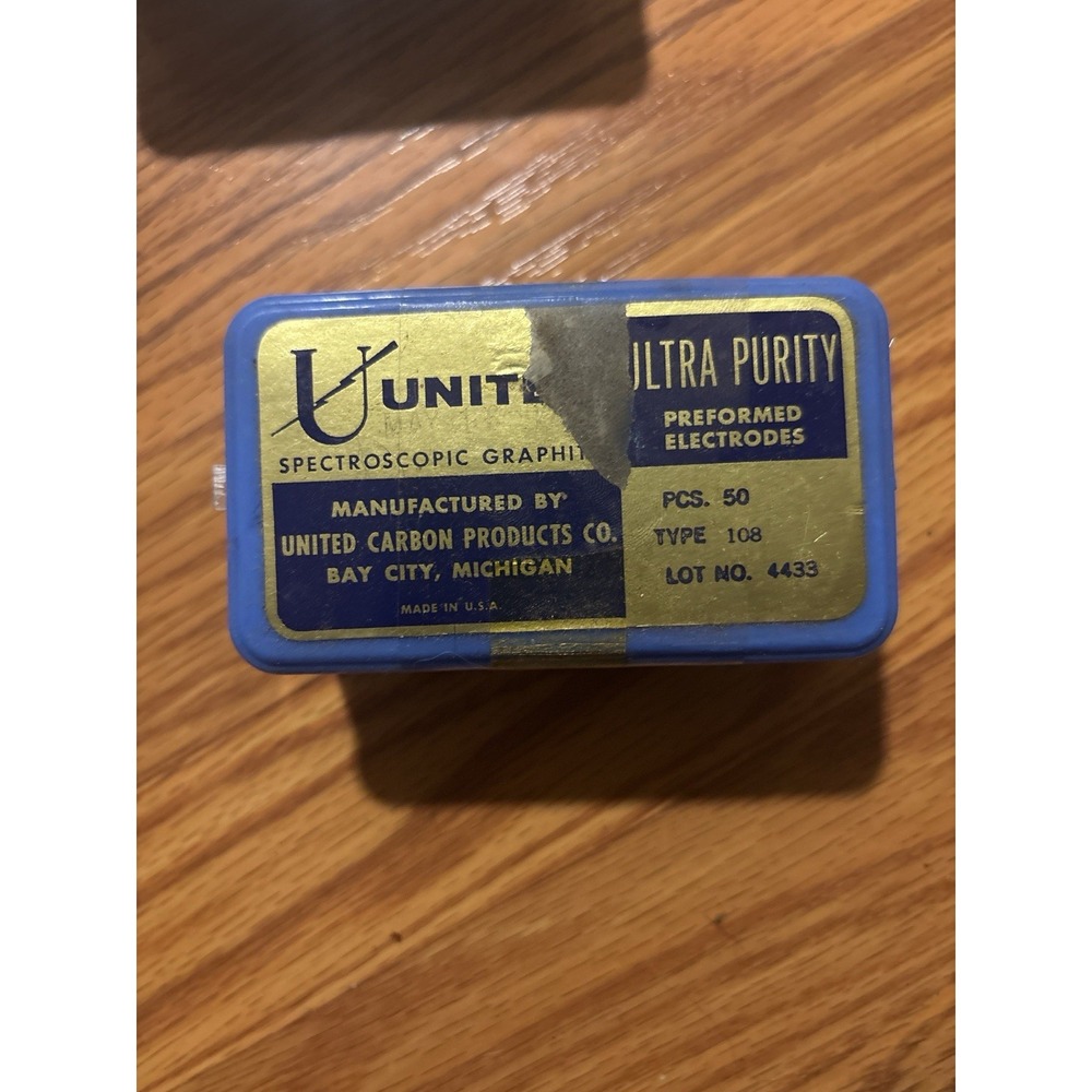 United Carbon Type 108 Spectroscopic Graphite Electrodes 50 pcs Preformed